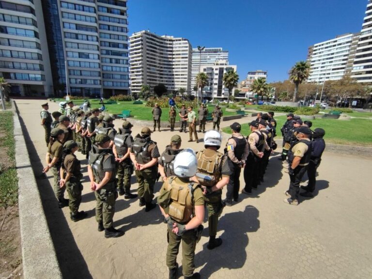 Viña del Mar: nueva «ronda impacto» de Carabineros dejó un saldo de 16 personas detenidas